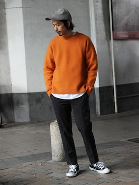 「wiffle（ウィッフル）のアイテム」を使った、NAKAさん（メンズ・175cm）の秋コーディネート