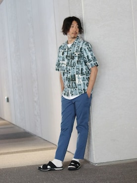 「PLAYBOY（プレイボーイ）のアイテム」を使った、NAKAさん（メンズ・175cm）の春コーディネート