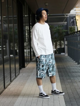 「PLAYBOY（プレイボーイ）のアイテム」を使った、NAKAさん（メンズ・175cm）の春コーディネート