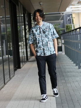 「PLAYBOY（プレイボーイ）のアイテム」を使った、NAKAさん（メンズ・175cm）の春コーディネート