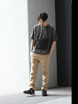 「SHAKA（シャカ）のアイテム」を使った、NAKAさん（メンズ・175cm）の春コーディネート