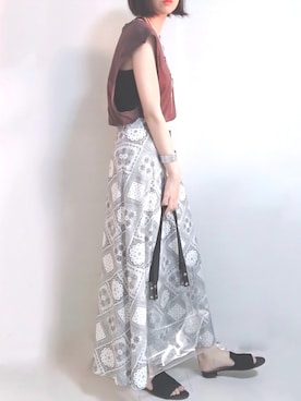 「Afends（アフェンズ）のアイテム（トップス）」を使った、mnさん（レディース・161cm）の春コーディネート