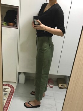 「LAP（ラップ）のアイテム」を使った、Helena さん（レディース・170cm）の夏コーディネート