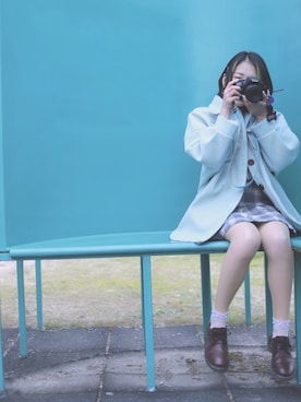 「プリーツスカート グレー」｜◎ 雨 ◎さん（レディース・153cm）の冬コーディネート