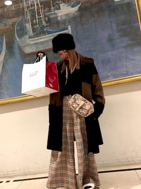 「アイテム（ステンカラーコート）」を使った、記録用さん（レディース・152cm・20代）の春コーディネート