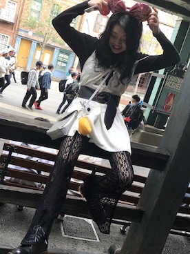 「BEAMS（ビームス）のアイテム（キャミソール）」を使った、記録用さん（レディース・152cm）の春コーディネート