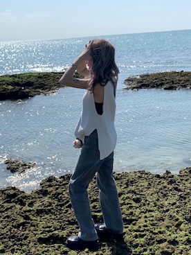 「Yves Saint Laurent（イヴサンローラン）のアイテム（腕時計）」を使った、記録用さん（レディース・152cm）の冬コーディネート