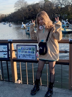 「RIPNDIP（リップンディップ）のアイテム」を使った、記録用さん（レディース・152cm）の春コーディネート
