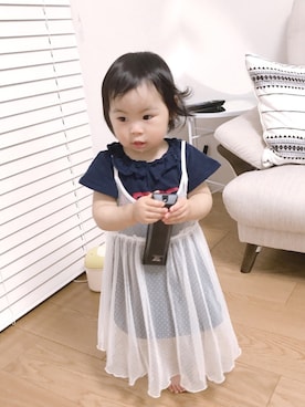 「1歳5ヶ月」｜「アイテム（ワンピース/ドレス）」を使った、REINAさん（キッズ・80cm）の春コーディネート
