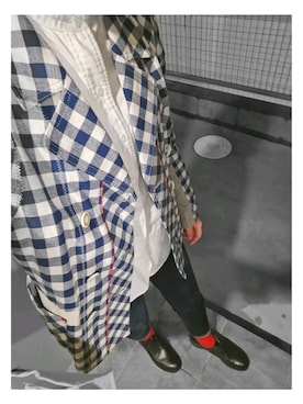 「ZOZO（ゾゾ）のスリムテーパードデニムパンツ［WOMEN］（デニムパンツ）」を使った、もけろさん（レディース・159cm）の春コーディネート