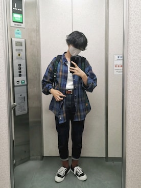 「UNIQLO（ユニクロ）の50色ソックス（消臭機能付き）（ソックス/靴下）」を使った、もけろさん（レディース・159cm）の秋コーディネート