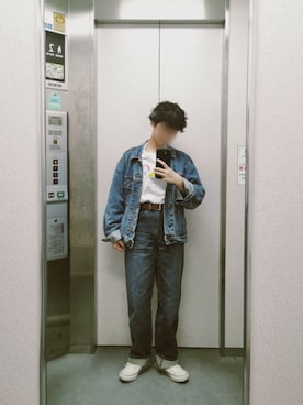 「秋のマイ旬スタイル」｜「アイテム（デニムジャケット）」を使った、もけろさん（レディース・159cm）の秋コーディネート