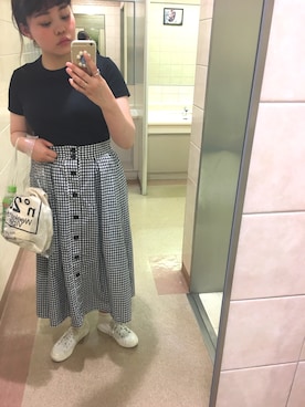 「ユニクロU」｜KA13さん（レディース・156cm）の夏コーディネート