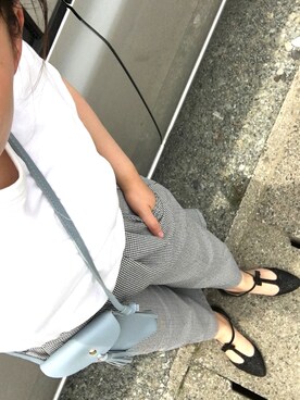 「白と黒」｜KA13さん（レディース・156cm）の夏コーディネート