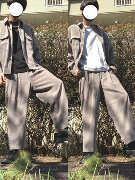 「LILL (リル)」｜ヒビさん（メンズ・170cm）の秋コーディネート