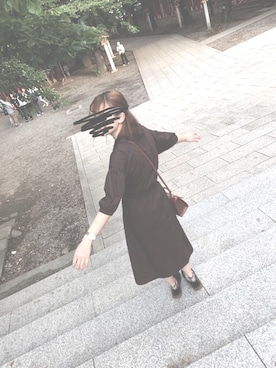 「RAY CASSIN（レイカズン）のアイテム（シャツワンピース）」を使った、Reinaさん（レディース・161cm）の夏コーディネート