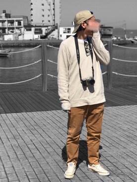 「CONVERSE（コンバース）のCONVERSE (コンバース）　キャンバスオールスター　ローカット　チャックテイラー（スニーカー）」を使った、hechimaさん（メンズ・172cm）の春コーディネート