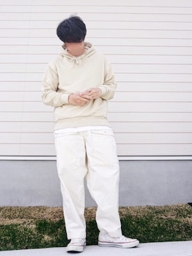 「FRP（エフアールピー）のアイテム」を使った、hechimaさん（メンズ・172cm）の春コーディネート