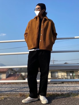 「CONVERSE（コンバース）のCONVERSE (コンバース）　キャンバスオールスター　ローカット　チャックテイラー（スニーカー）」を使った、hechimaさん（メンズ・172cm）の冬コーディネート
