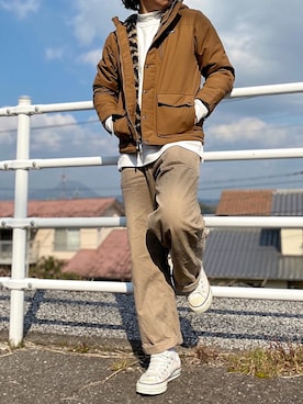 「SAS（エスエーエス）のアイテム」を使った、hechimaさん（メンズ・172cm）の冬コーディネート
