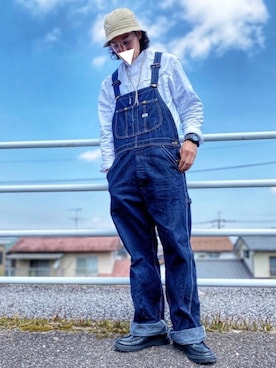 「アイテム（オールインワン・サロペット）」を使った、hechimaさん（メンズ・172cm）の春コーディネート