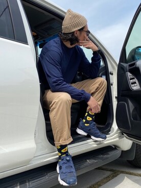 「PHILIPPE AUDIBERT（フィリップ オーディベール）の【WEB限定】PHILIPPE AUDIBERT（フィリップオーディベール）サークルリング  / 指輪（リング）」を使った、hechimaさん（メンズ・172cm）の春コーディネート