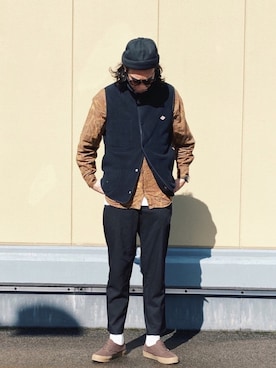 「JOURNAL STANDARD（ジャーナルスタンダード）のアイテム（ブルゾン）」を使った、hechimaさん（メンズ・172cm）の冬コーディネート