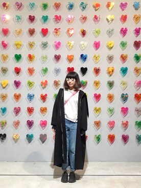 「LOVE」｜「アイテム（ジャケット/アウター）」を使った、Jennaさん（レディース・152cm）の冬コーディネート