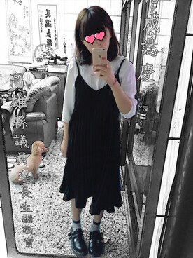 「USA」｜「アイテム（その他シューズ）」を使った、Jennaさん（レディース・153cm）の秋コーディネート