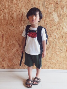 「Jordan」｜「アイテム（サンダル）」を使った、MUGさん（キッズ・100cm）の夏コーディネート