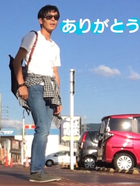 「H&M（エイチ・アンド・エム）のアイテム（その他シューズ）」を使った、tatuさん（メンズ・175cm）の秋コーディネート