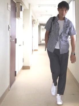 「TAKA-Q（タカキュー）のアイテム（Tシャツ/カットソー）」を使った、tatuさん（メンズ・175cm）の秋コーディネート