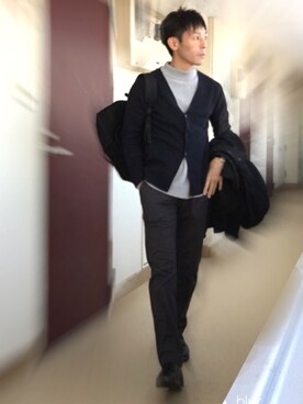 「BEAMS（ビームス）のアイテム（マウンテンパーカー）」を使った、tatuさん（メンズ・175cm）の冬コーディネート