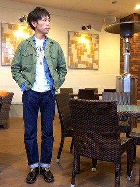 「WORKERS（ワーカーズ）のアイテム（トップス）」を使った、tatuさん（メンズ・175cm）の春コーディネート