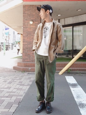 「WORKERS（ワーカーズ）のアイテム（パンツ）」を使った、tatuさん（メンズ・175cm）の春コーディネート