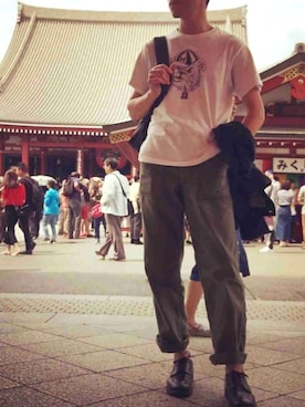 「WORKERS（ワーカーズ）のアイテム（パンツ）」を使った、tatuさん（メンズ・175cm）の夏コーディネート