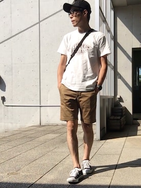 「WORKERS（ワーカーズ）のアイテム（パンツ）」を使った、tatuさん（メンズ・174cm）の夏コーディネート