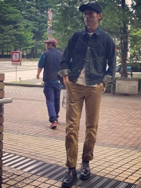 「WORKERS（ワーカーズ）のアイテム（パンツ）」を使った、tatuさん（メンズ・175cm）の秋コーディネート