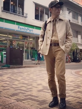 「WORKERS（ワーカーズ）のアイテム（パンツ）」を使った、tatuさん（メンズ・174cm）の秋コーディネート