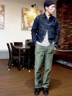 「WORKERS（ワーカーズ）のアイテム（パンツ）」を使った、tatuさん（メンズ・174cm）の冬コーディネート