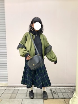「used mix」｜「アイテム（ジャージ）」を使った、さなこ。さん（レディース・154cm）の春コーディネート
