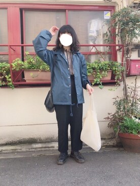 「TOGA（トーガ）のアイテム（ジャケット/アウター）」を使った、さなこ。さん（レディース・154cm）の春コーディネート