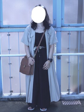 「used mix」｜「アイテム（シャツワンピース）」を使った、さなこ。さん（レディース・154cm）の秋コーディネート
