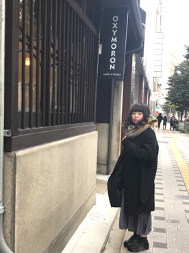 「used mix」｜「アイテム（サンダル）」を使った、さなこ。さん（レディース・154cm）の冬コーディネート
