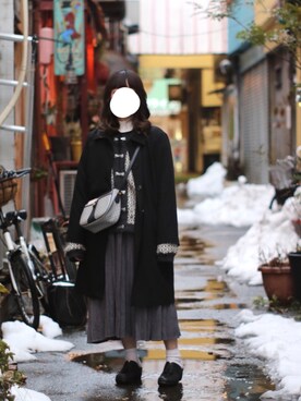 「used mix」｜「アイテム（ブーツ）」を使った、さなこ。さん（レディース・154cm）の冬コーディネート