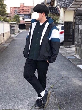 ナイロンジャケットを使った 緑 の人気ファッションコーディネート Wear