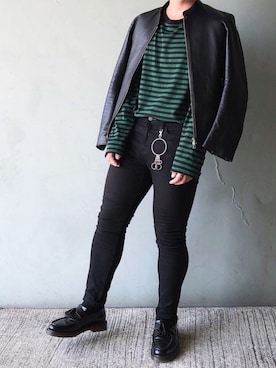 「UNIQLO（ユニクロ）のWOMEN ウルトラストレッチジーンズ（デニムパンツ）」を使った、ＴａＫｕ🥑さん（メンズ・168cm）の冬コーディネート