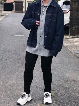 「UNIQLO（ユニクロ）のWOMEN ウルトラストレッチジーンズ（デニムパンツ）」を使った、ＴａＫｕ🥑さん（メンズ・168cm）の春コーディネート