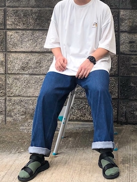 「UNIQLO（ユニクロ）の50色ソックス（消臭機能付き）（ソックス/靴下）」を使った、ＴａＫｕ🥑さん（メンズ・168cm）の夏コーディネート