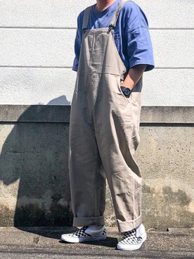 サロペット オーバーオールを使った Uniqlo のメンズ人気ファッションコーディネート Wear
